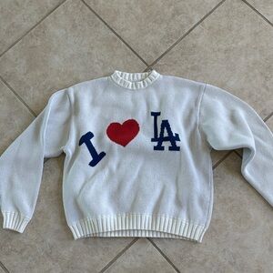 Madhappy dodgers I Love LA White Sweater sz small